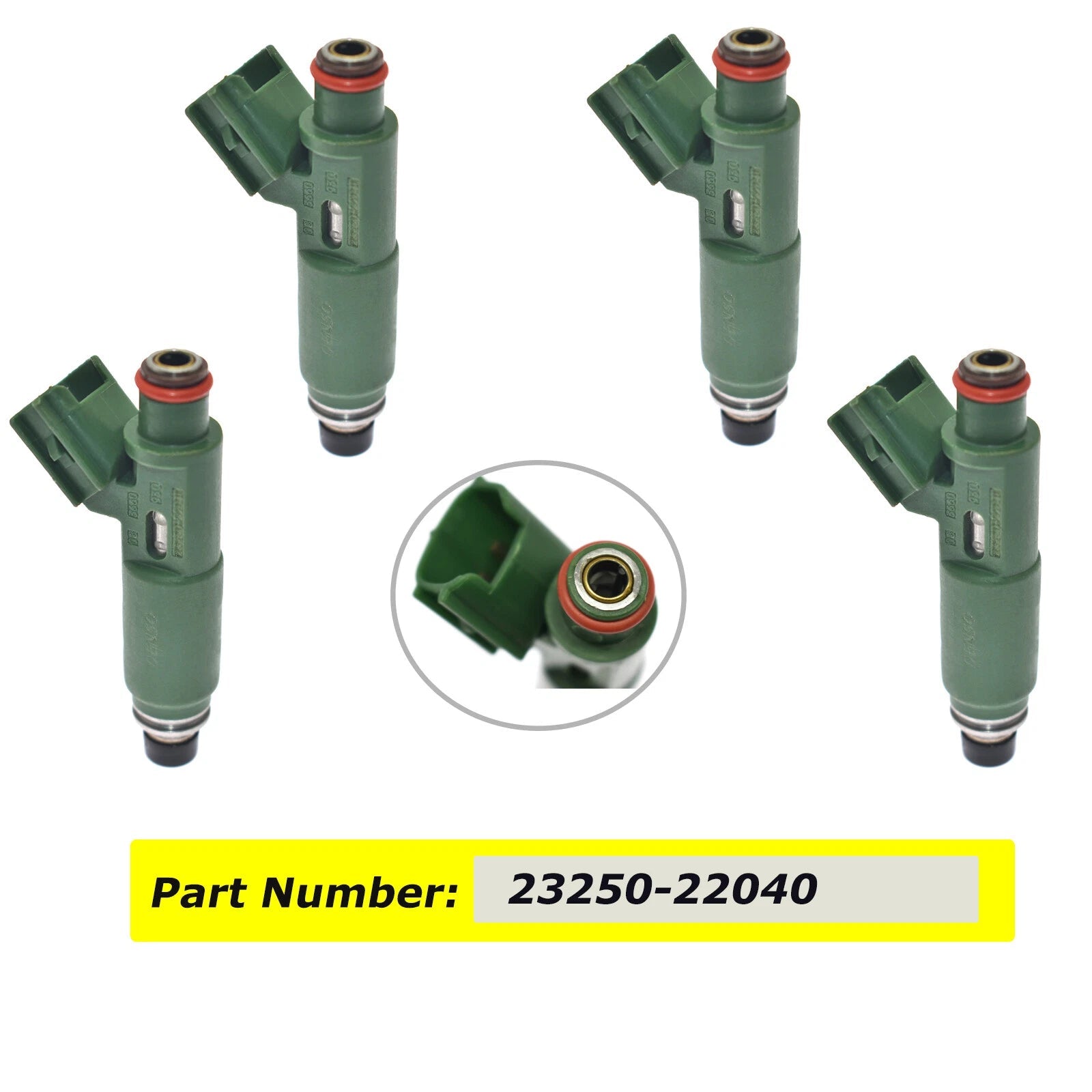 Set of 4 23250-22040 Fuel Injectors for Toyota Corolla Pontiac Chevrolet 1.8L 6B93BC-57