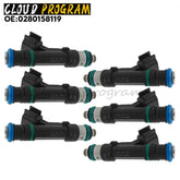 6PCS Fuel Injectors 0280158119 For 07-2010 Chrysler Dodge Jeep 3.3 / 3.8L FJ1029 6B93BC-57