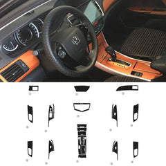 Interior Center Console Carbon Fiber Molding Sticker For Honda Accord 2014-2017