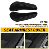 2X Left+Right Front Seat Covers Armrest For 2011-2016 Chrysler Town & Country EA 6B93BC-57