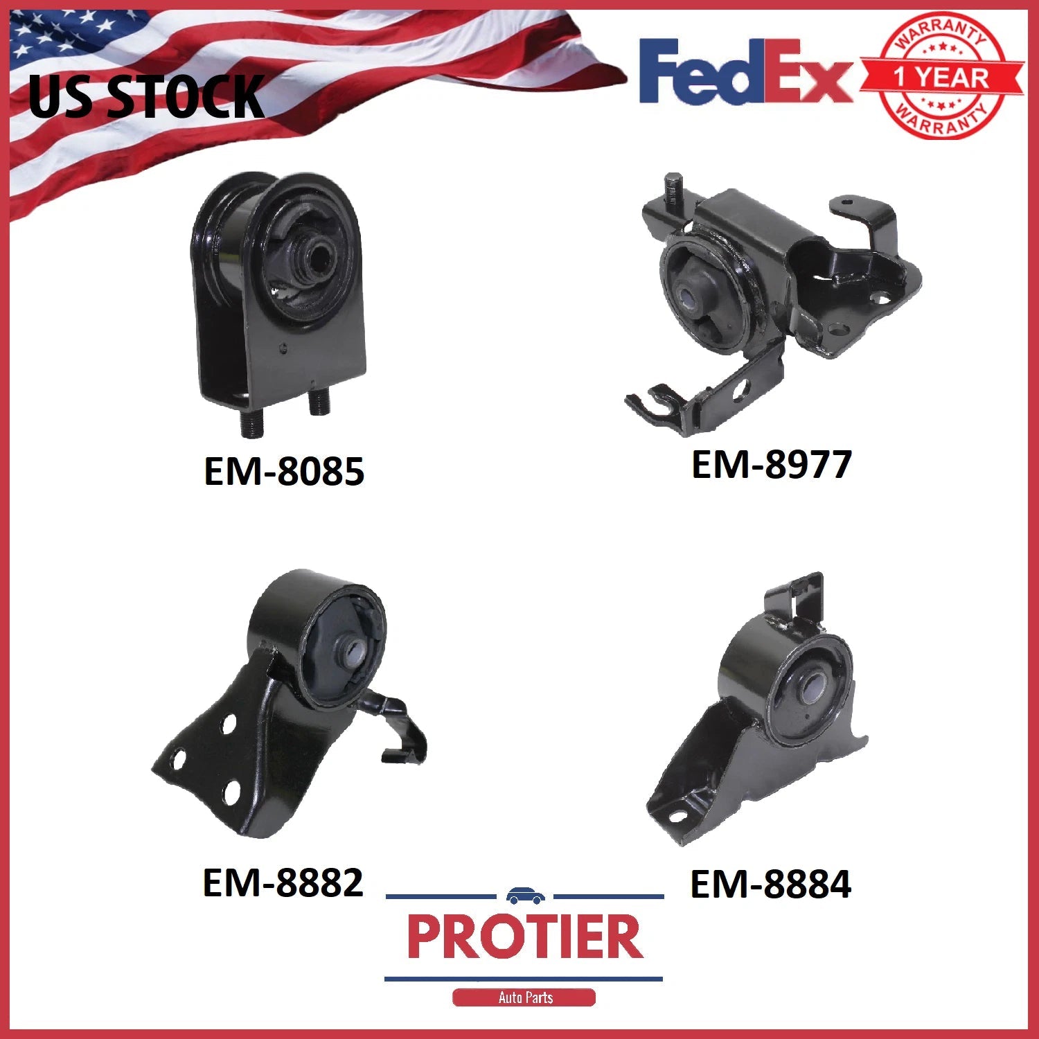 Engine Motor & Trans. Mount Set for 2002-2003 Mazda Protege5 2.0L Manual Trans. 6B93BC-57