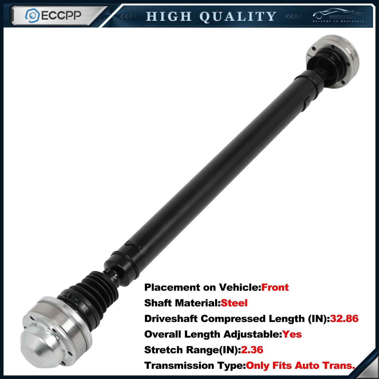 ECCPP Front Driveshaft For Jeep Grand Cherokee 1999-2001 L6 4.0L 938-142 A.T. ECCPP