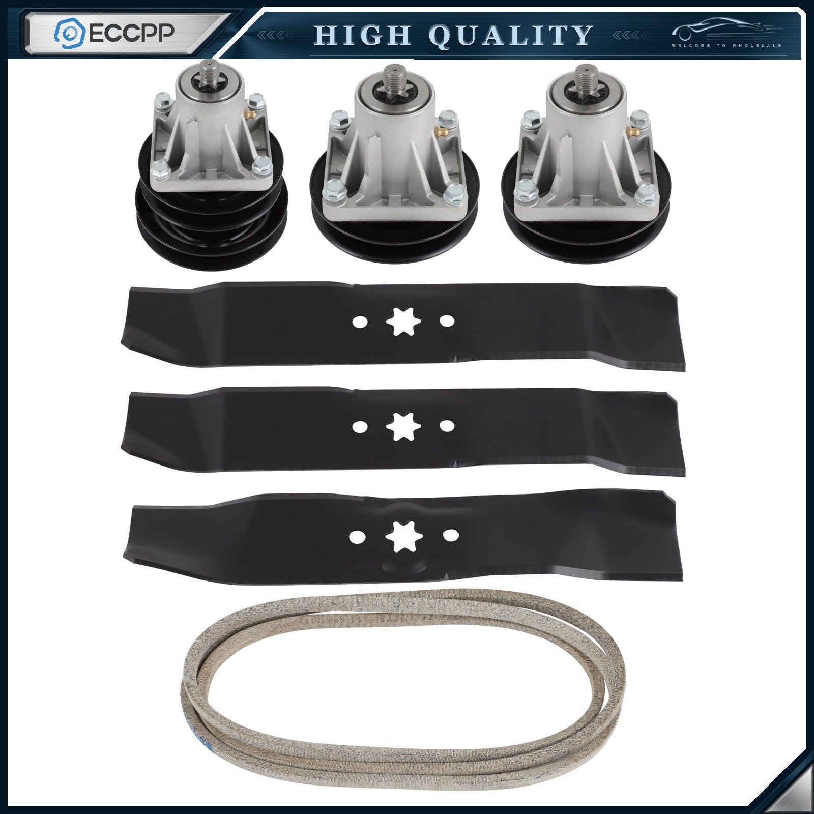 Deck Rebuild Kit Blade Spindle Belt for White Outdoor ZTT 2150 Zero Turn 46 Inch 6B93BC-57