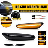 Sequential Smoked LED Side Marker Lights For BMW E60 E61 E82 E88 E90 E91 E92 EOA 6B93BC-57