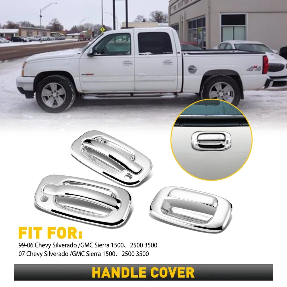 Door Handle Covers + Tailgate Handle Cover For Chevy 99-06 Silverado GMC Sierra 6B93BC-57