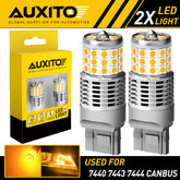 AUXITO 7440 Amber Yellow LED Turn Signal Light Bulbs Canbus Anti Hyperflash Bulb AUXITO
