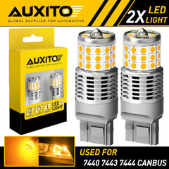 AUXITO 7440 Amber Yellow LED Turn Signal Light Bulbs Canbus Anti Hyperflash Bulb AUXITO