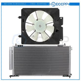 Electric AC Condenser Cooling Fan Kit For 2003 2004 2005 2006 Honda Element 6B93BC-57