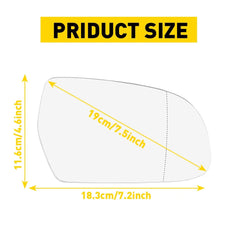 For Audi S5 A4 A5 Quattro S4 A3 Heated Left Right Side Door Wing Mirror Glass 6B93BC-57