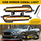 SMOKED Amber LED Sequential Side Mirror Signal Lights For 2015-22 Ford Mustang A 6B93BC-57