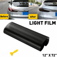 12x72" Smoke Matte Black Light Tail Headlight Tint Vinyl Film Overlay Wrap Sheet 6B93BC-57