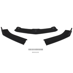 Fits 2016-2021 Chevrolet Camaro 3 Pieces Glossy Black Front Bumper Spoiler Lip 6B93BC-57