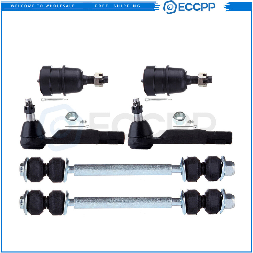 Front Lower Ball Joints Steering Sway Bar Tie Rod End For 1982-1993 Ford Mustang 6B93BC-57