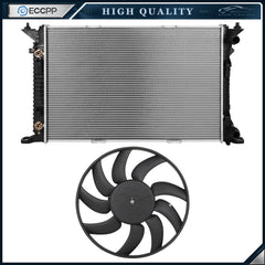 Electric Engine Radiator Cooling Fan Kit For 09 2010 2011 2012 2013-2016 Audi A4 6B93BC-57