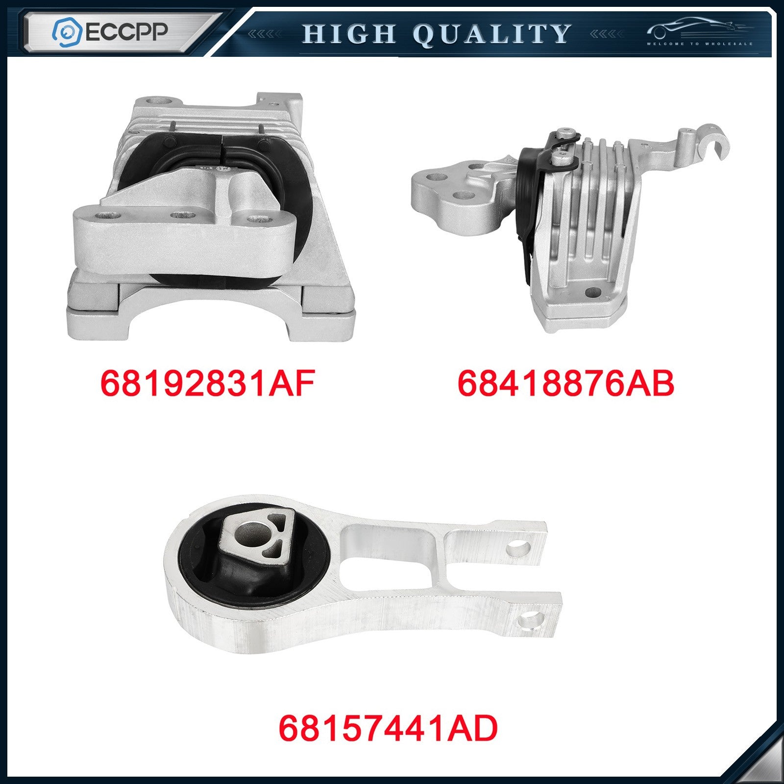 For Jeep Cherokee North Sport Utility 2018-2019 Engine Motor&Transmission Mount 6B93BC-57