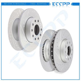 Front Rear Discs Brake Rotors For Volkswagen 2005-2010 Jetta 2007-2009 Rabbit 6B93BC-57