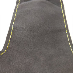 Hand-Sewing Black Suede Leather Steering Wheel Covers Wrap For BMW E39 E46 M5