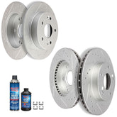 Front Rear Brake Rotors Discs For 2006 2007 2008 2009-2011 Honda Civic Slotted 6B93BC-57