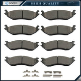 8PCS Front And Rear Semi-Metallic Brake Pads For 2002-2004 Dodge Ram 1500 SLT ST KOEEP