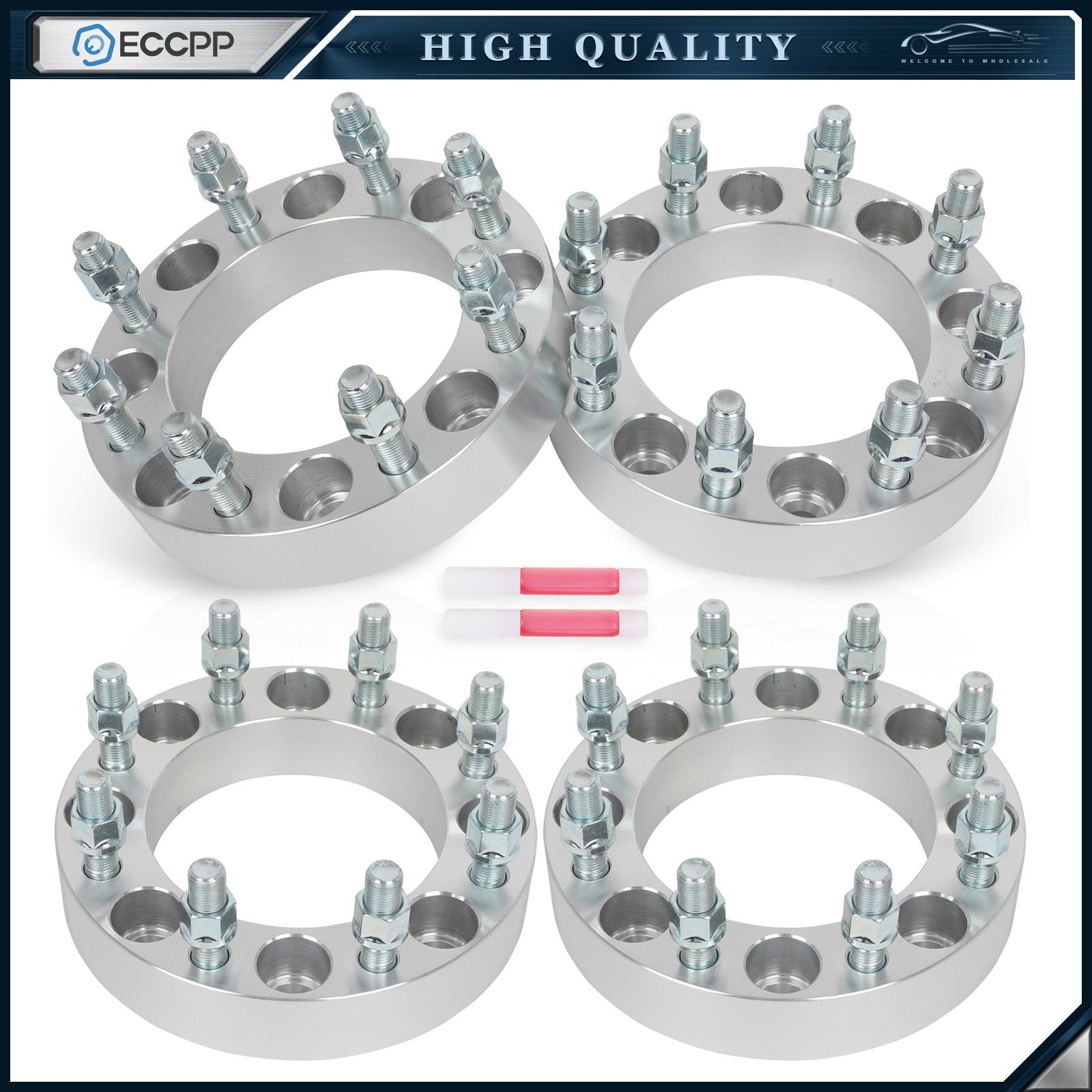 4 Pcs 1.5" Wheel Adapters 9/16"x18 For Ford F-250 8x6.5 Convert to 8x170 Wheels 6B93BC-57