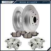 Rear Brake Calipers Brake Rotors Brake Pads Set 8Pcs For 2001-2006 Acura Mdx 6B93BC-57