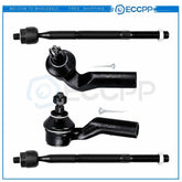 4pcs Inner Outer Tie Rod Links Steering Part Kit For 2004-2014 Mazda 3 & 5 6B93BC-57