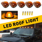 5X Amber LED Cab Marker Rooftop Light Kit For Ford 1999-16 F250 F350 F450 F550 6B93BC-57