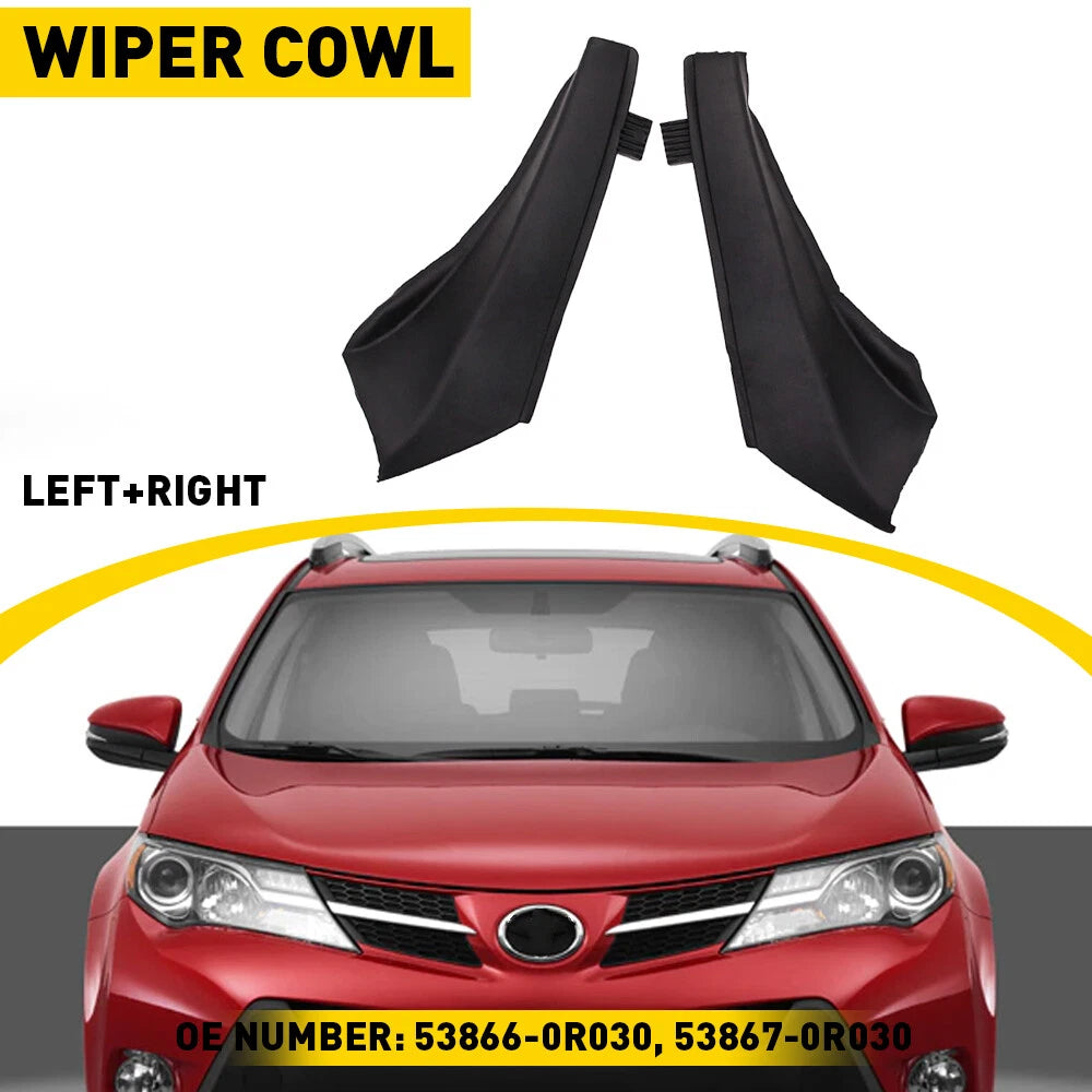 2x Fender to Cowl Hood Side Seal Left Right & 53867-0R030 For Toyota Rav4 13-19 6B93BC-57