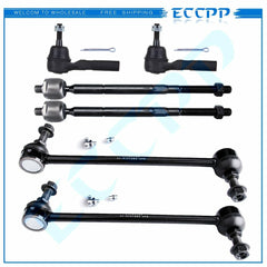 4x Front Inner Outer Tie Rods 2x Front Sway Bars Kit For 2009-2012 Dodge Journey KOEEP