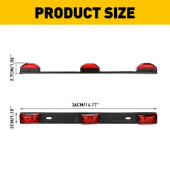 For 99-10 Ford F350 Red Amber LED Dually Fender Marker Lights w/ ID Tail Light 6B93BC-57