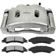 Front Left Right Brake Caliper Brake Pads Set 5Pcs For GMC Sierra 1500 2005-2008 6B93BC-57