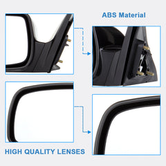 For 2007-2011 Toyota Camry Passenger Driver LR Power Black Mirrors PAIR Set 6B93BC-57
