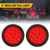 2X Round Trailer LED 4" LED Trailer Truck Turn Stop Tail Brake Lights 24-LED EOA 6B93BC-57