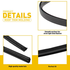 For 2007-2011 Toyota Yaris Sedan Left & Right Side Roof Drip Moulding Trim Set A 6B93BC-57