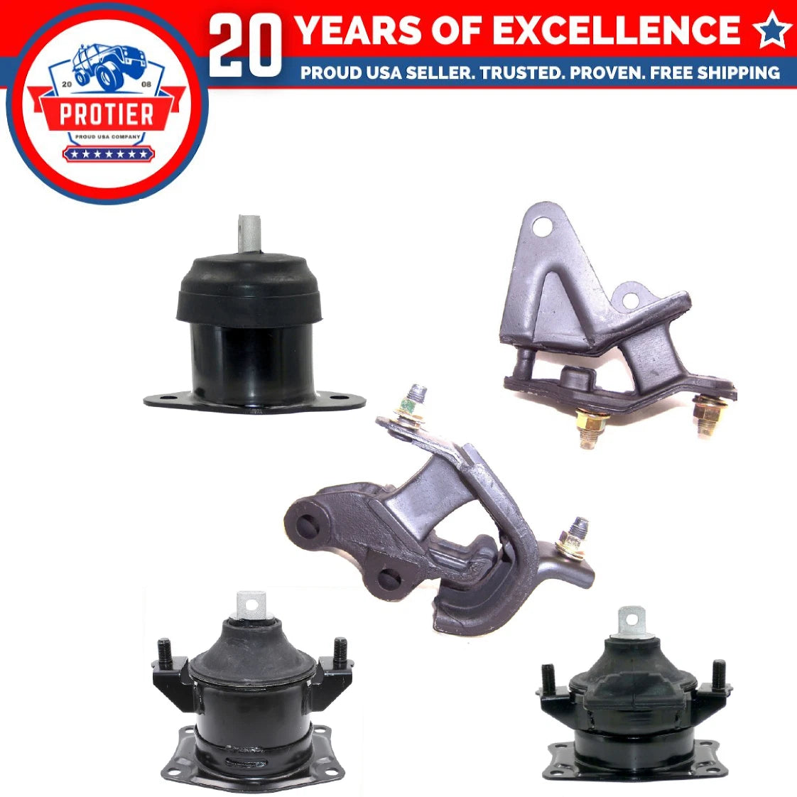 Motor & Trans Mount 5PCS Set for 2004-2008 Acura TSX 2.4L for Manual Trans 6B93BC-57