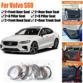 Door Rubber Seal Strips Weather Draft Wind Noise Reduction Kit For Volvo S60