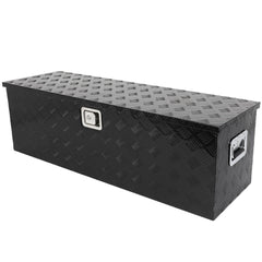 48"X15"X15" BLACK ALUMINUM PICKUP TRUCK TRUNK BED TOOL BOX TRAILER STORAGE+LOCK 6B93BC-57