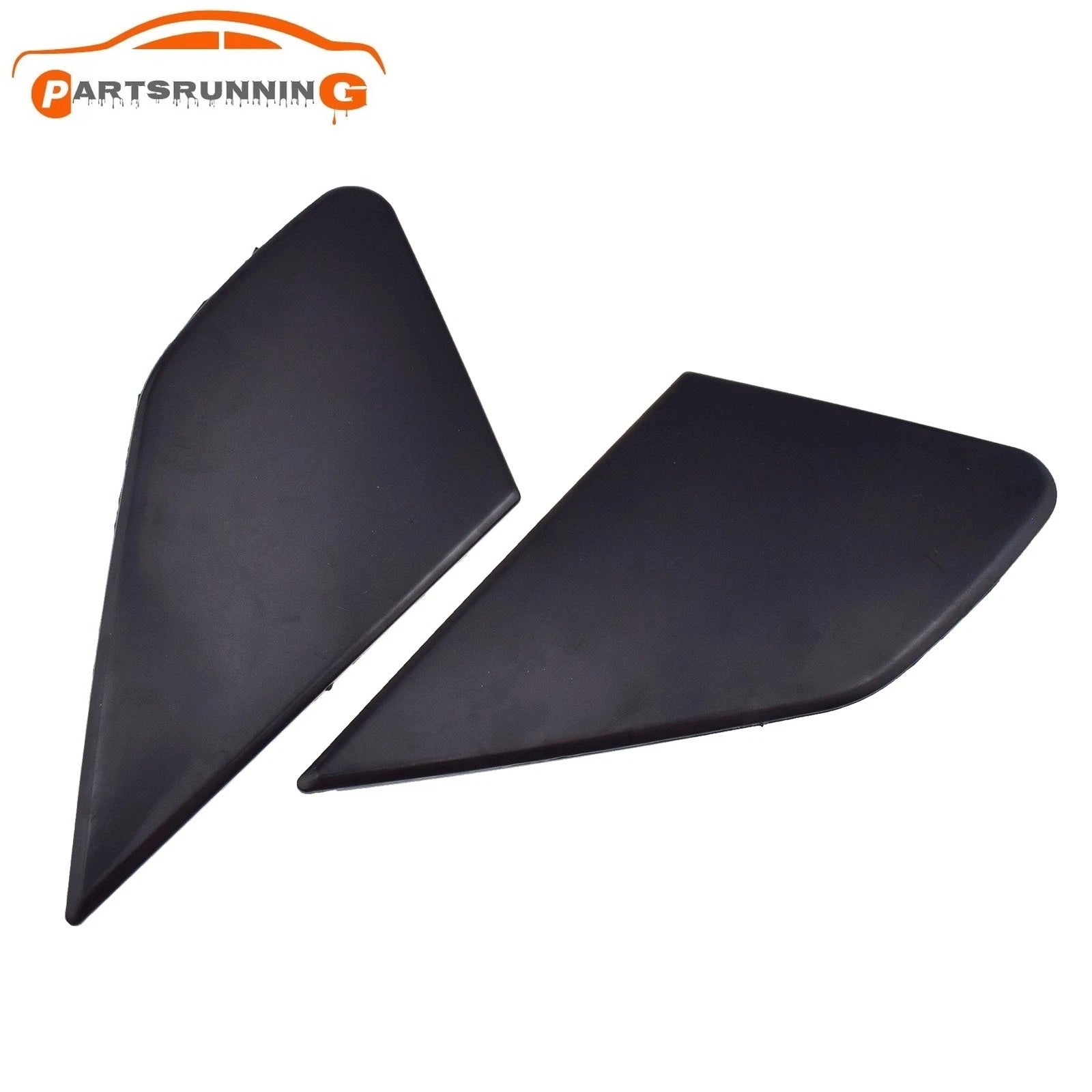 Pair Front Door Garnish Window Glass Plate Cover Trim For Honda Fit 2009-2013 6B93BC-57