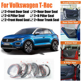 Door Rubber Seal Strips Weather Draft Noise Reduction Kit For Volkswagen T-Roc