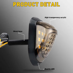 4PCS Smoke Amber LED Turn Motorcycle Signal Indicator Blinker Universal Light 6B93BC-57