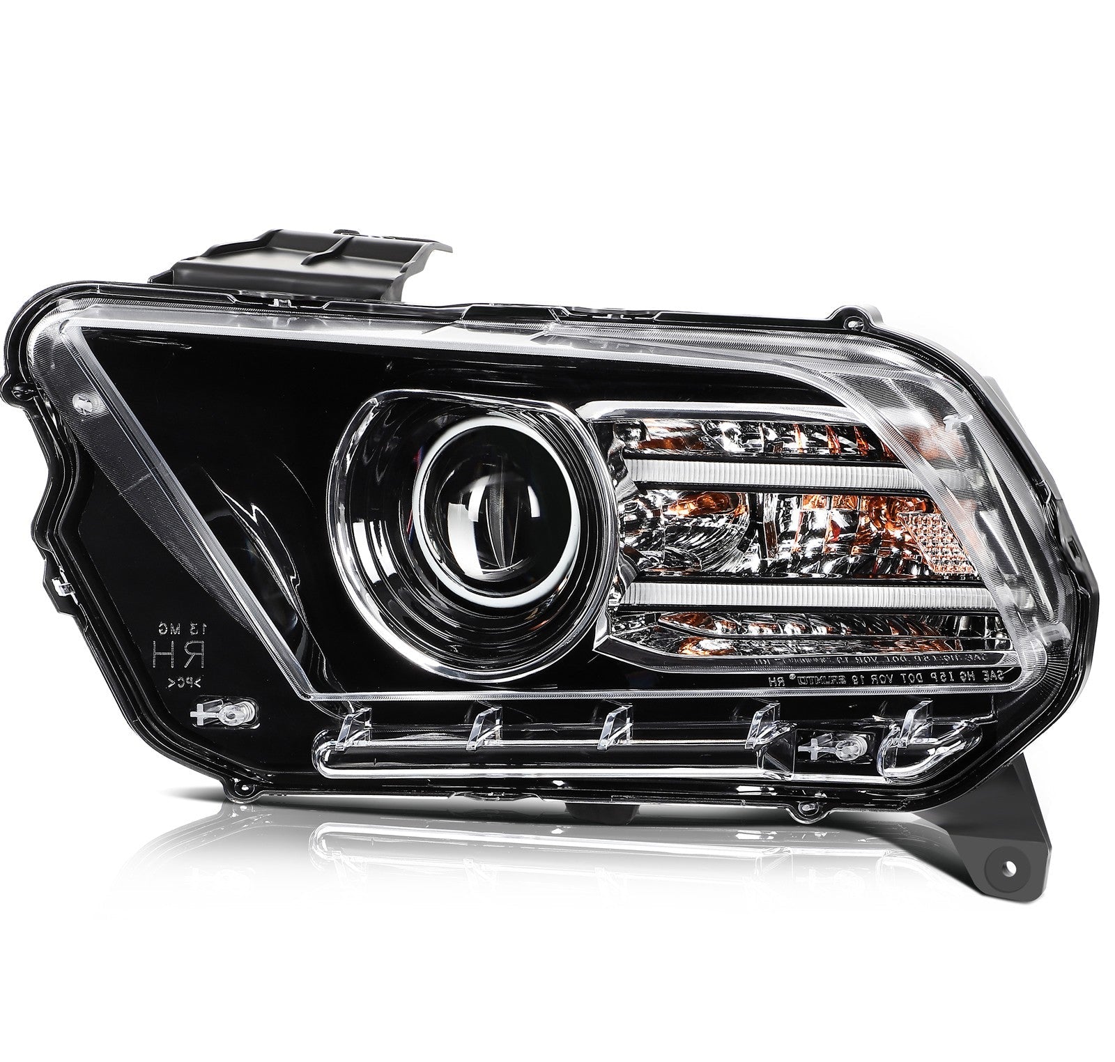 For Ford Mustang 2013 2014 Headlight Assembly Black Housing Front Left Side KOEEP