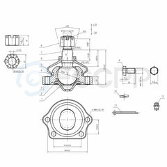 For 1980-1986 Nissan 720 2WD 10pcs Front Ball Joints Tie Rods Sway Bar links Kit 6B93BC-57
