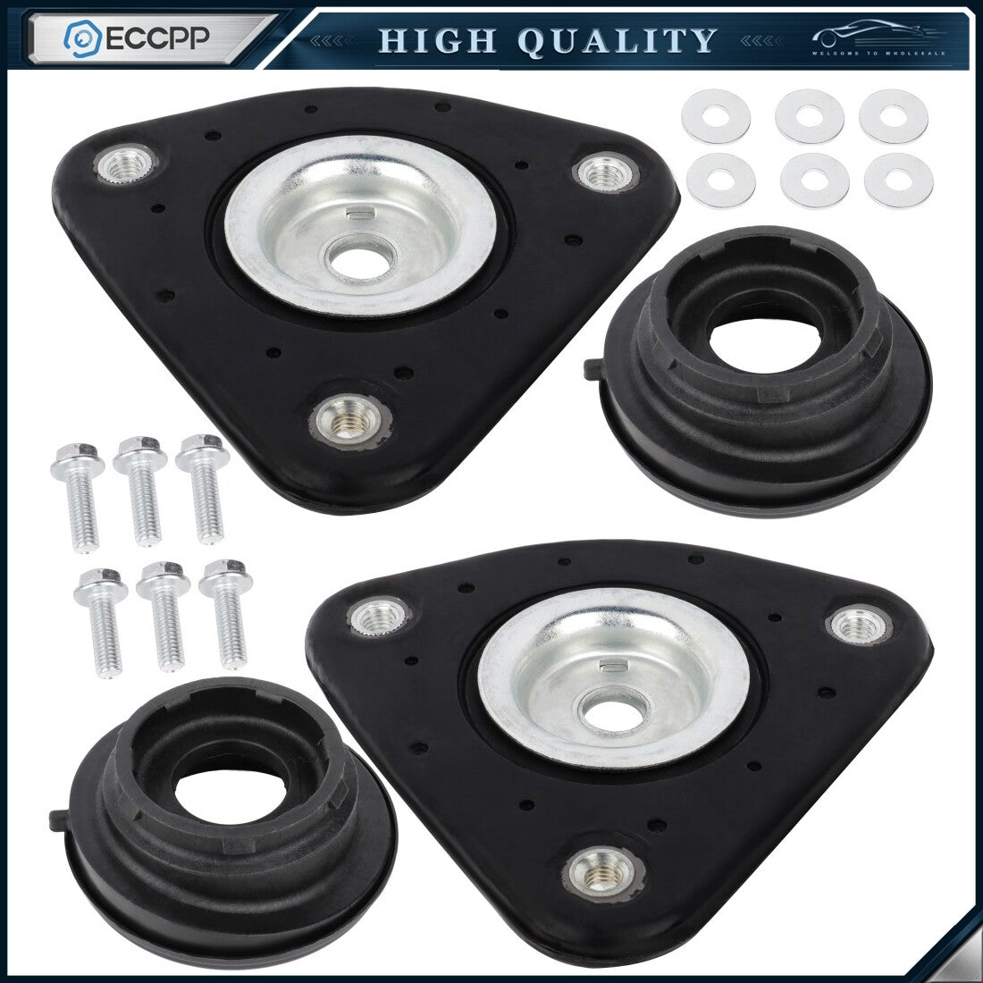 2pcs Front Upper Strut Mount Kit Bushing Set For 04-2013 Mazda 3 06-14 Mazda 5 6B93BC-57