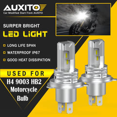 2X H4 LED Bulb HID White 360° Hi/Low Beam Motorcycle Headlight Super Bright EOA 6B93BC-57