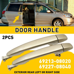 2PC For 2004-10 Toyota Sienna Rear Door Handle Left Right Side Outside Exterior 6B93BC-57