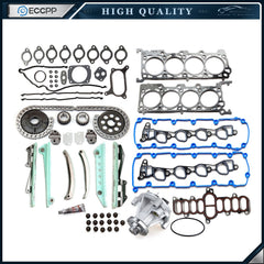 Timing Chain Kit Head Gasket Set Water Pump W/ Gasket Fits 97-99 Ford F-150 4.6L 6B93BC-57