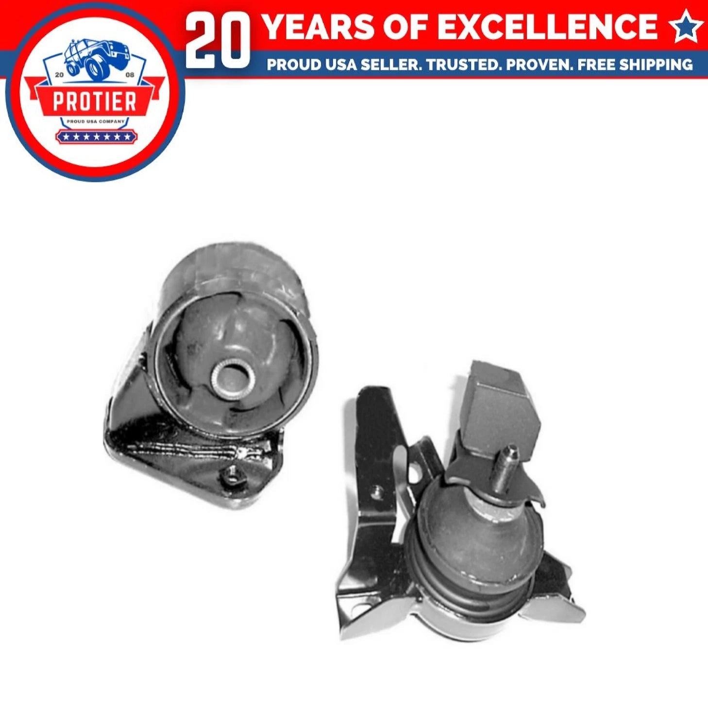 Engine Motor Mount 2PCS Set Compatible for 2001-2006 Hyundai Santa Fe 2.4L 6B93BC-57