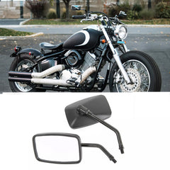 For Kawasaki Vulcan VN 500 800 900 1600 Black Rectangle Motorcycle Mirrors 10MM