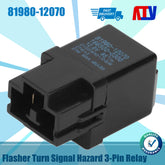 81980-12070 Flasher Turn Signal Hazard Relay 3-Pin For Toyota RAV4 Sienna Lexus