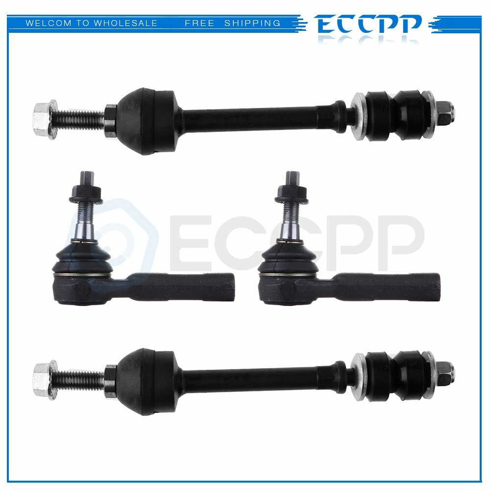 4PCS Front Sway Bars Outer Tie Rod Links Parts Fits 2005-2009 Dodge Dakota 2WD 6B93BC-57